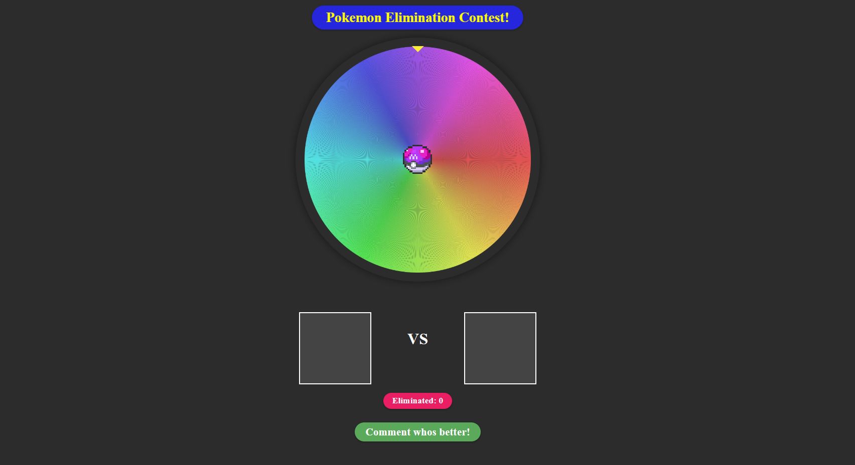 Pokemon Spin the wheel